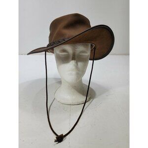Rocky Mountain Outback RMO Leather Hat Western Brown Braided Made in Australia